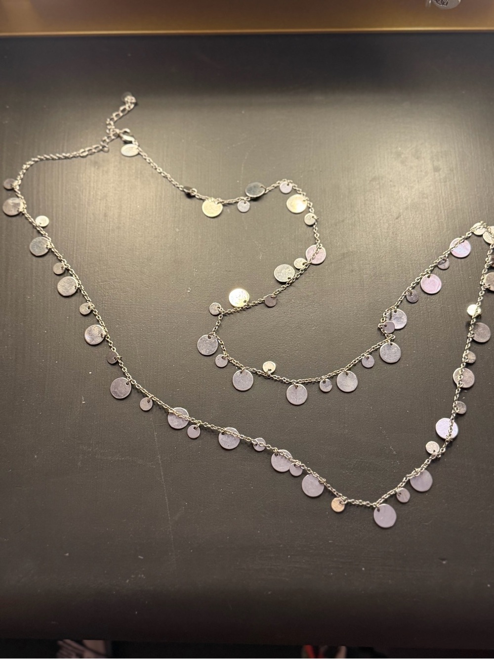 Lia Sophia Delicate Silver Disc Necklace - Women's Jewelry